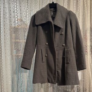 Worthington Charcoal Double-Breasted Pea Coat